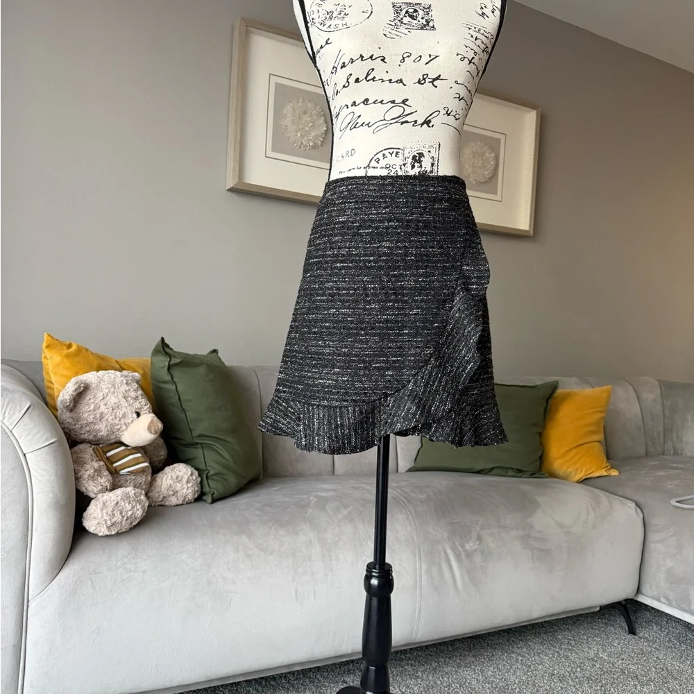 Nannette Charcoal Asymmetrical Skirt - Picture 2 of 7